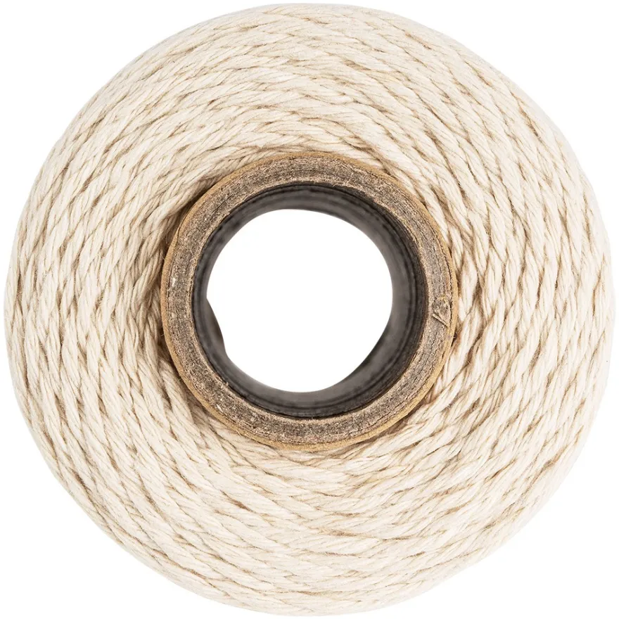 Makramee-Garn, Ø 2mm, 200m, auf Rolle, naturweiß