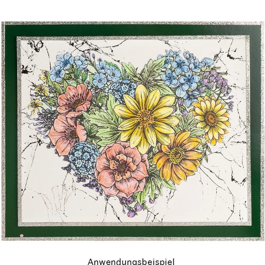 Malbuch: Malen... und die Seele lacht "Blumenbilder", DIN A4, 10 Seiten