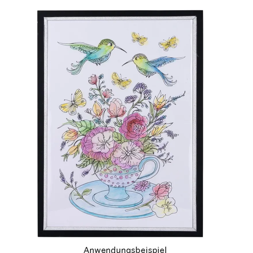 Malbuch: Malen... und die Seele lacht "Blumenbilder", DIN A4, 10 Seiten