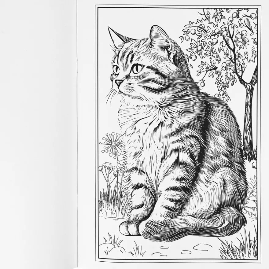 Malbuch: Malen... und die Seele lacht "Katzen", DIN A4, 10 Seiten