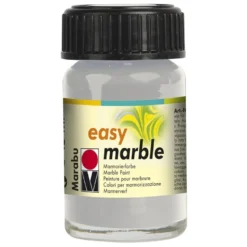 Marmorierfarbe, Marabu easy marble, 15 ml, silber