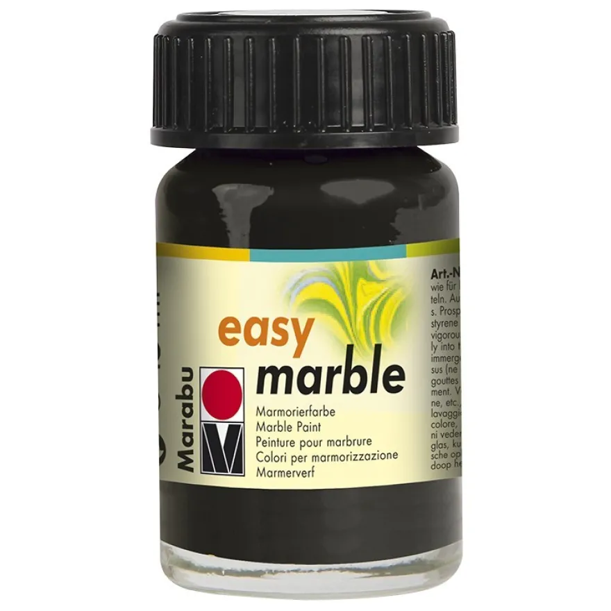 Marmorierfarbe, Marabu easy marble, 15 ml, schwarz