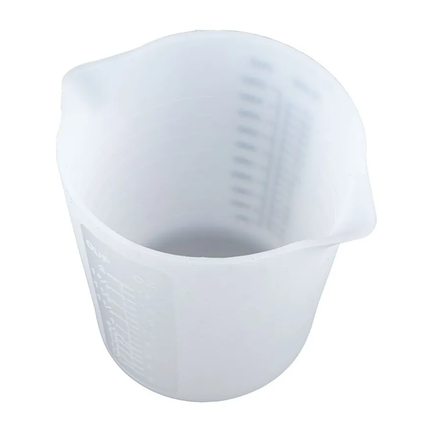 Messbecher, Silikon, 500ml, versch. Maßeinheiten, weiß-transluzent, lebensmittelecht