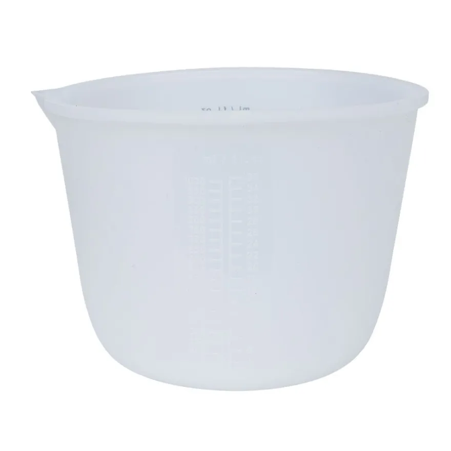 Messbecher, Silikon, 1000ml, versch. Maßeinheiten, weiß-transluzent, lebensmittelecht