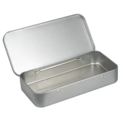 Metall-Boxen, 20,3cm x 10,3cm x 3,5cm, mit Scharnierdeckel, 3 Stück