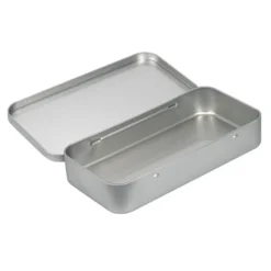 Metall-Boxen, 20,3cm x 10,3cm x 3,5cm, mit Scharnierdeckel, 3 Stück