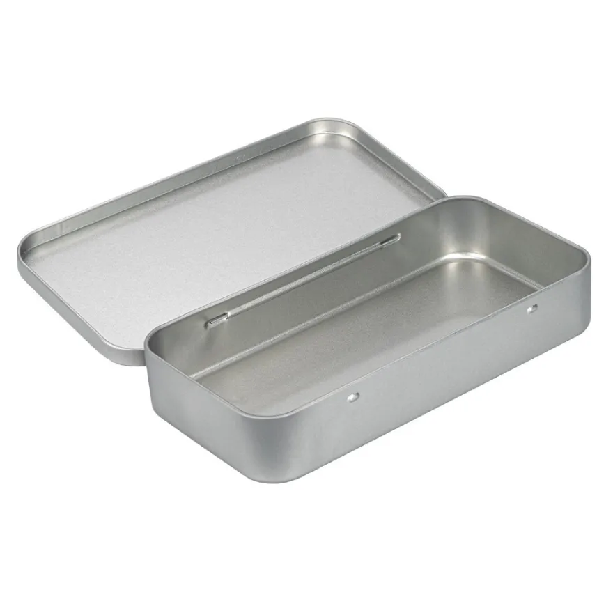 Metall-Boxen, 20,3cm x 10,3cm x 3,5cm, mit Scharnierdeckel, 3 Stück