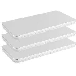 Metall-Boxen, 20,4cm x 10cm x 1,2cm, 3 Stück