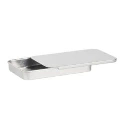 Metalldosen mit Schiebedeckel, 10cm x 6,5cm x 1,3cm, 4 Stück