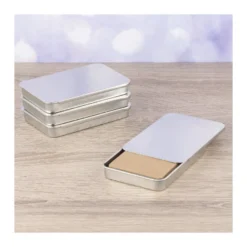 Metalldosen mit Schiebedeckel, 10cm x 6,5cm x 1,3cm, 4 Stück