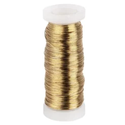 Metalldraht, 50m lang, Ø 0,3mm, hellgold