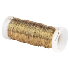 Metalldraht, 50m lang, Ø 0,3mm, hellgold