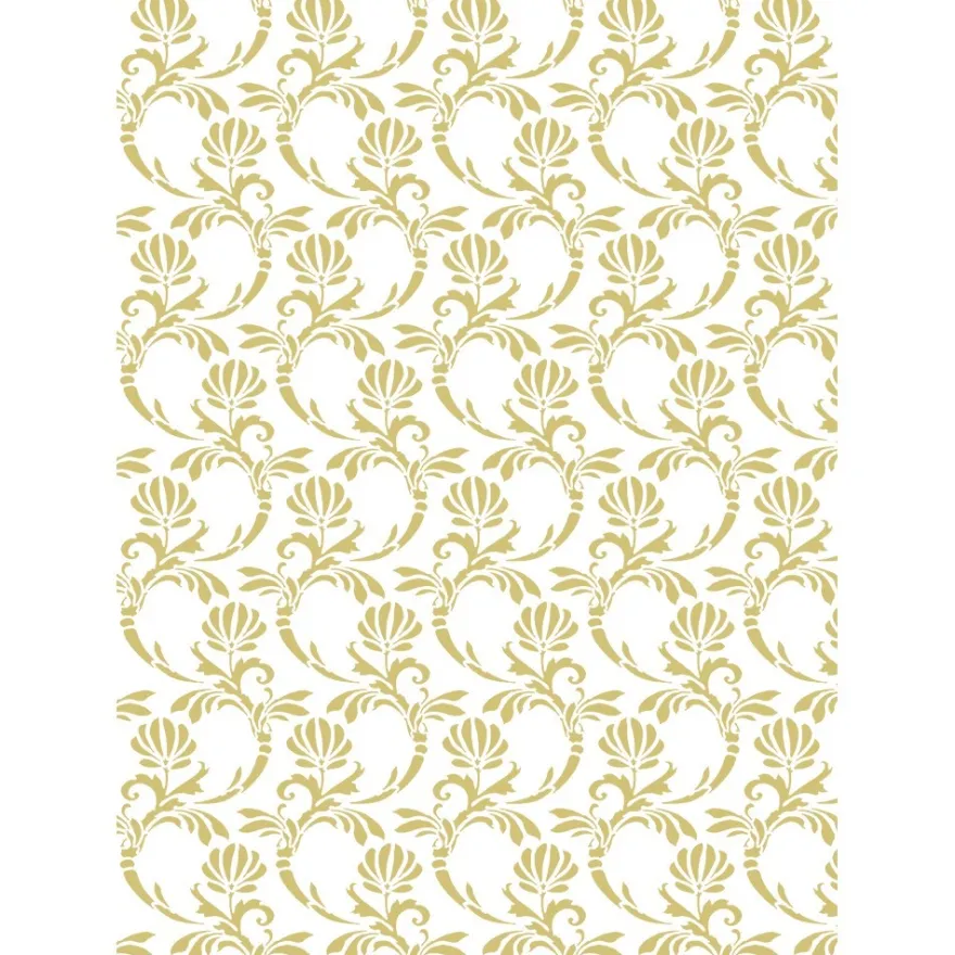 Metallic-Bügeltransfer, Hintergrund, Florale Ornamente, 25cm x 34cm, gold glänzend