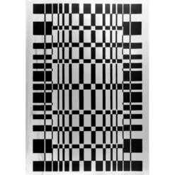 Metallic-Bügeltransfer, Hintergrund, Vierecke, 25cm x 34cm, silber glänzend