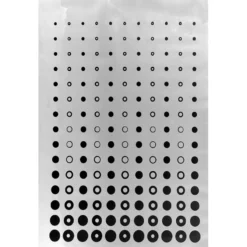 Metallic-Bügeltransfer, Hintergrund, Punkte & Kreise, 25cm x 34cm, silber glänzend
