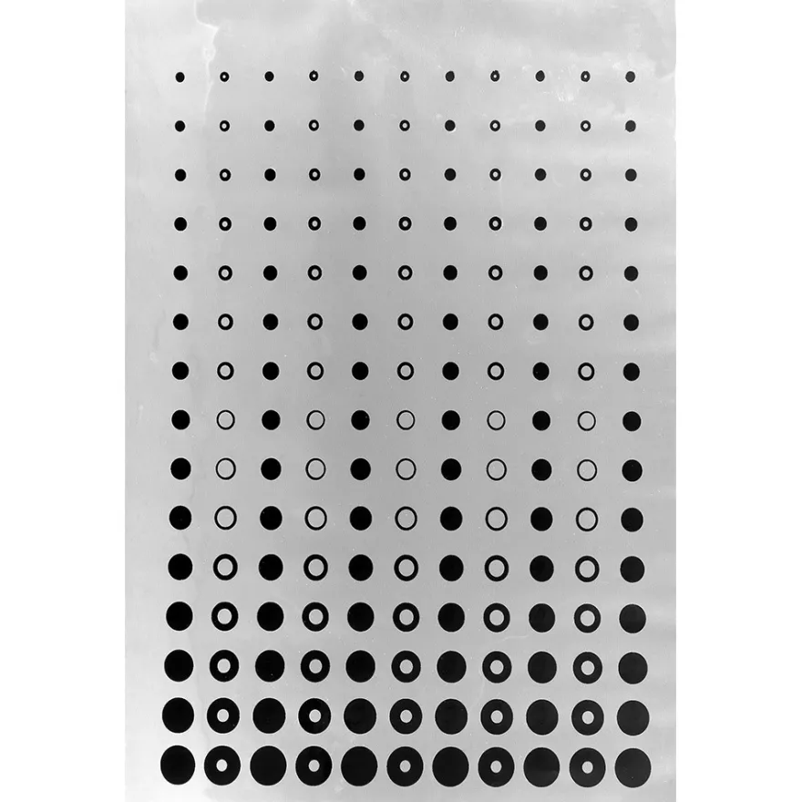 Metallic-Bügeltransfer, Hintergrund, Punkte & Kreise, 25cm x 34cm, silber glänzend