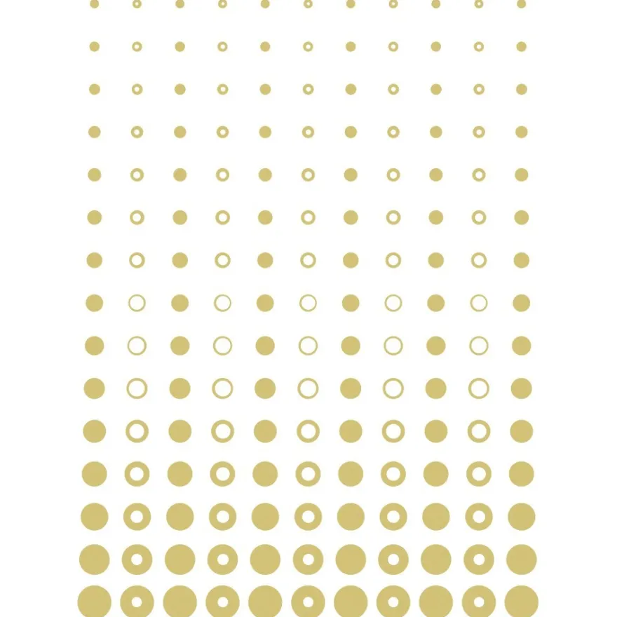 Metallic-Bügeltransfer, Hintergrund, Punkte & Kreise, 25cm x 34cm, gold glänzend