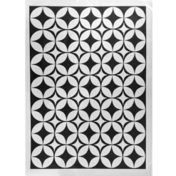 Metallic-Bügeltransfer, Hintergrund, Ornamente, 25cm x 34cm, silber glänzend