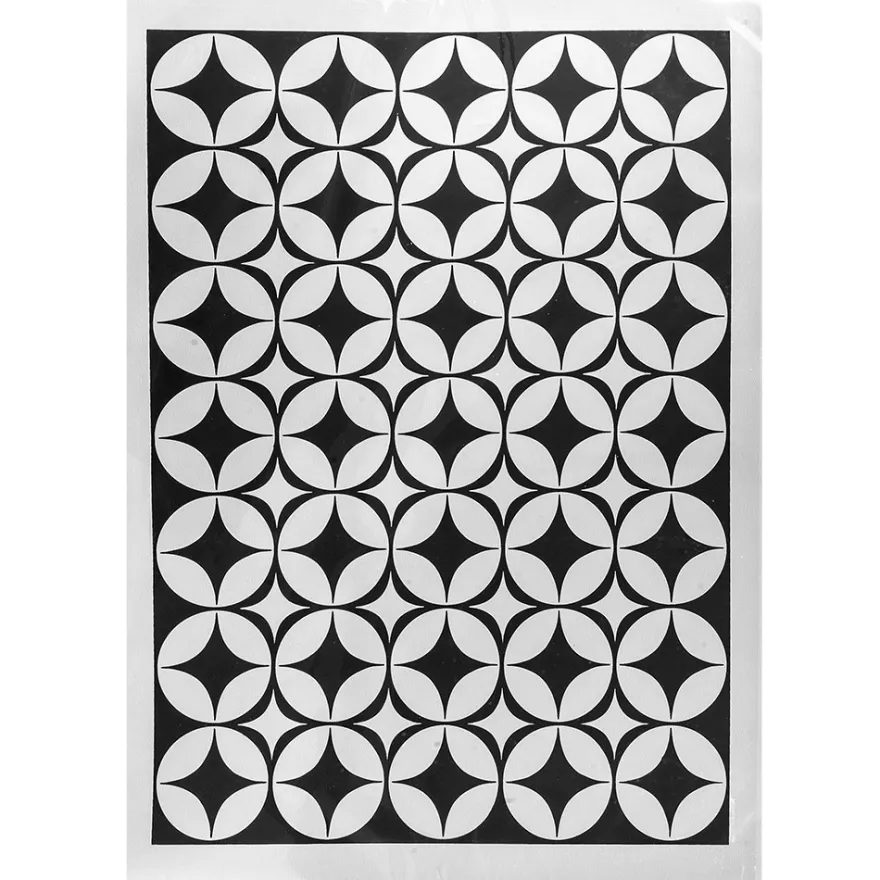 Metallic-Bügeltransfer, Hintergrund, Ornamente, 25cm x 34cm, silber glänzend