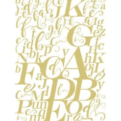 Metallic-Bügeltransfer, Hintergrund, Buchstaben, 25cm x 34cm, gold glänzend