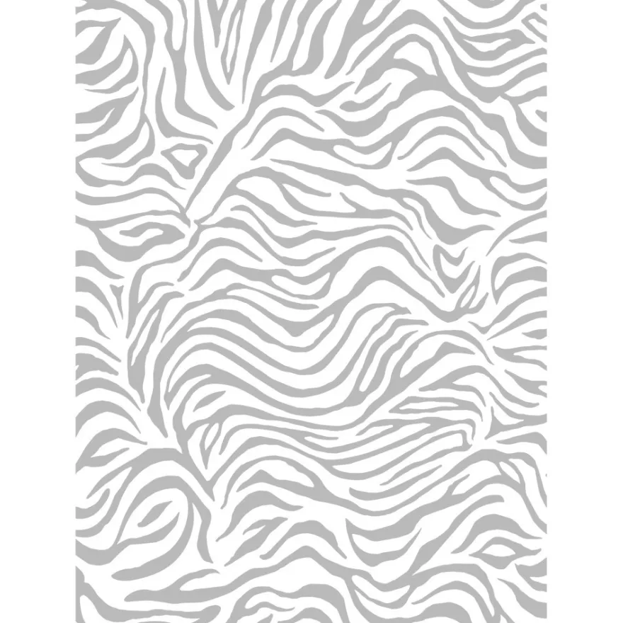 Metallic-Bügeltransfer, Hintergrund, Tiger, 25cm x 34cm, silber glänzend