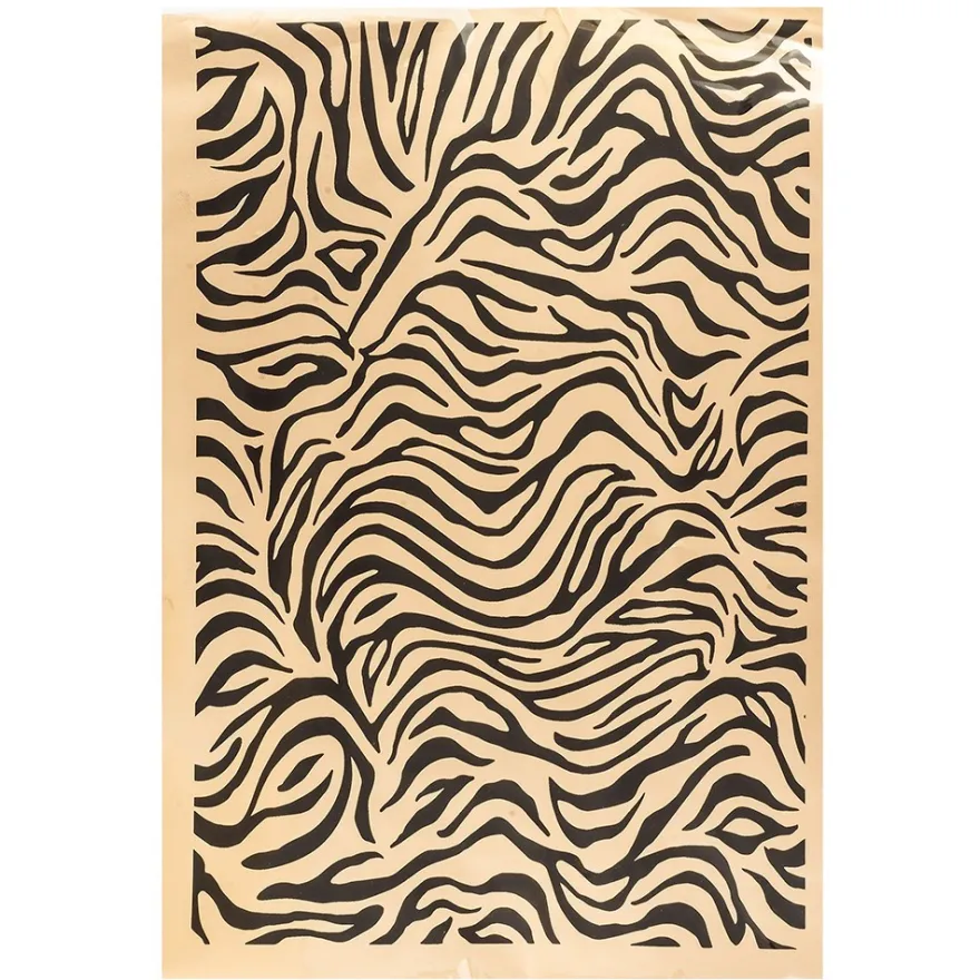 Metallic-Bügeltransfer, Hintergrund, Tiger, 25cm x 34cm, gold glänzend