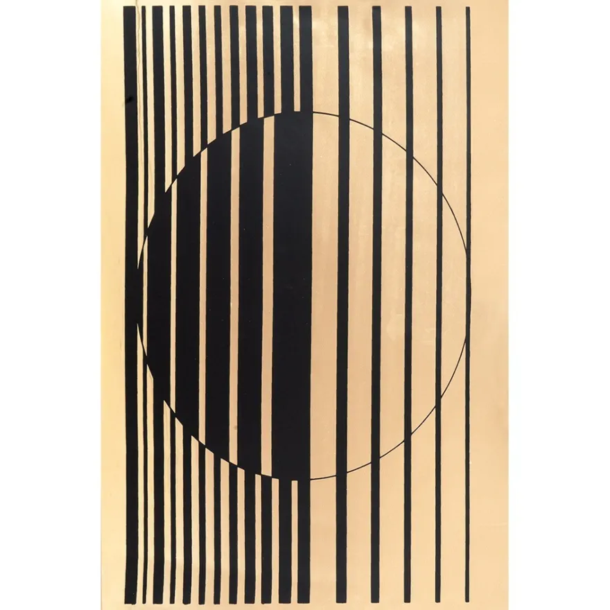 Metallic-Bügeltransfer, Hintergrund, Streifen & Kreis, 25cm x 34cm, gold glänzend