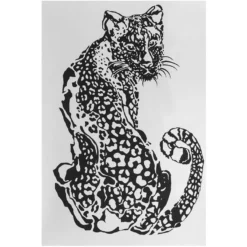 Metallic-Bügeltransfer, Leopard, DIN A4, silber glänzend