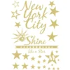 Metallic-Bügeltransfer, New York, DIN A4, gold glänzend
