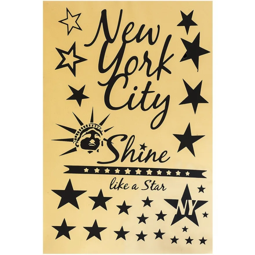 Metallic-Bügeltransfer, New York, DIN A4, gold glänzend
