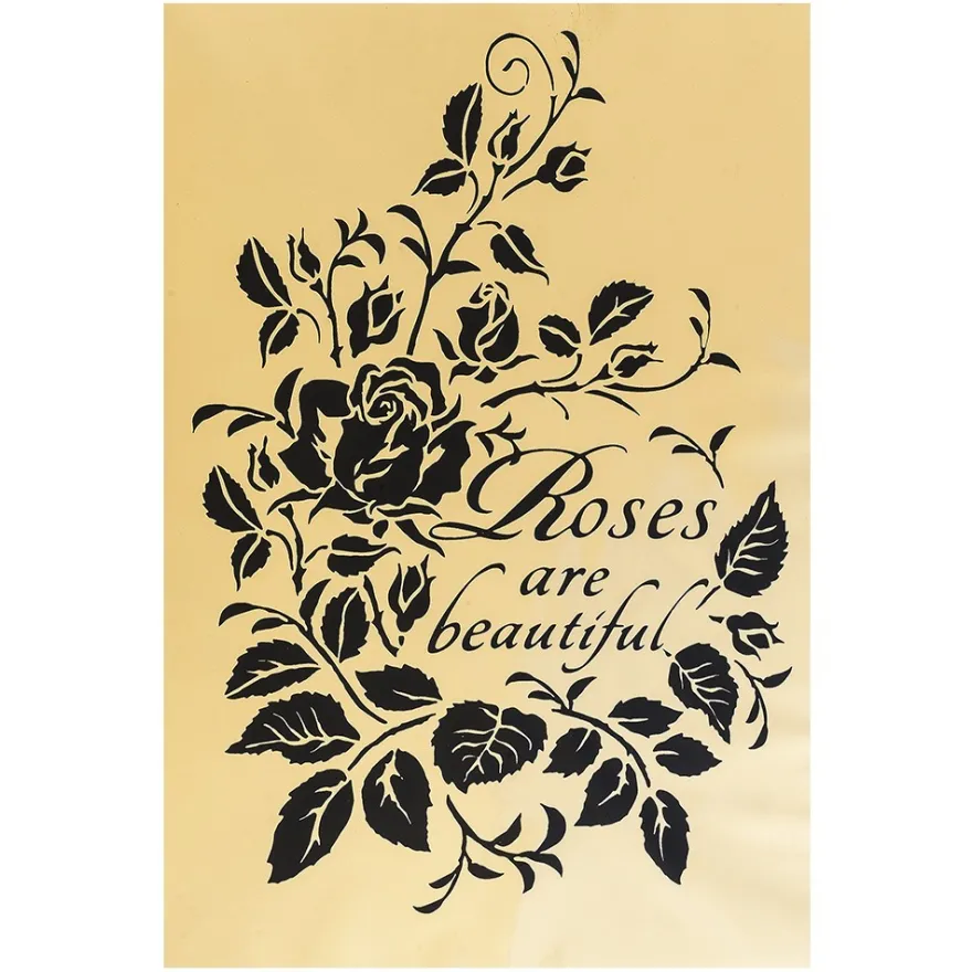 Metallic-Bügeltransfer, Rosen 1, DIN A4, gold glänzend