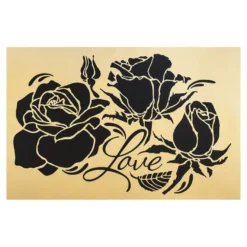 Metallic-Bügeltransfer, Rosen 5, DIN A4, gold glänzend