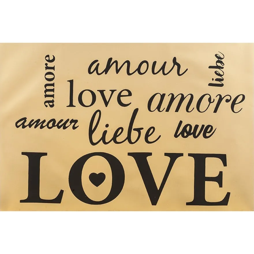 Metallic-Bügeltransfers, DIN A4, Liebe 1, gold