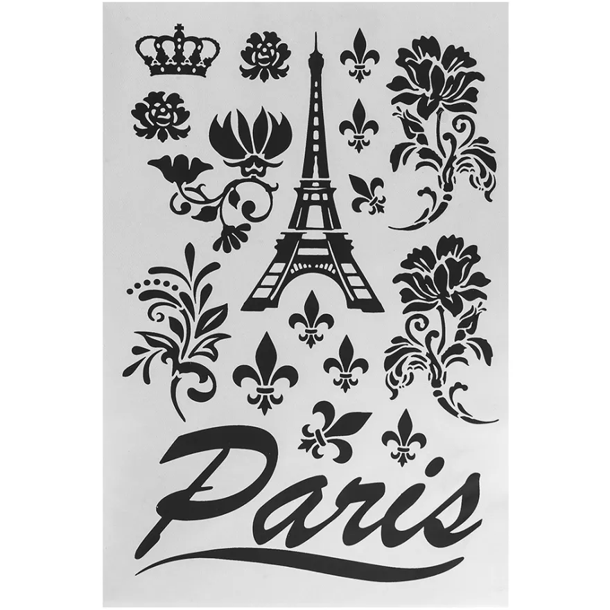 Metallic-Bügeltransfers, Paris, DIN A4, silber glänzend