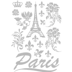 Metallic-Bügeltransfers, Paris, DIN A4, silber glänzend