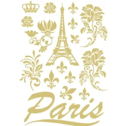 Metallic-Bügeltransfers, Paris, DIN A4, gold glänzend