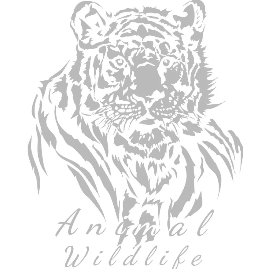 Metallic-Bügeltransfer, Tiger, DIN A4, silber glänzend