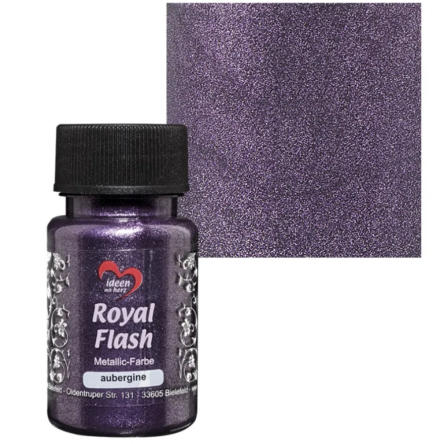 Metallic-Farbe "Royal Flash", aubergine, 50ml