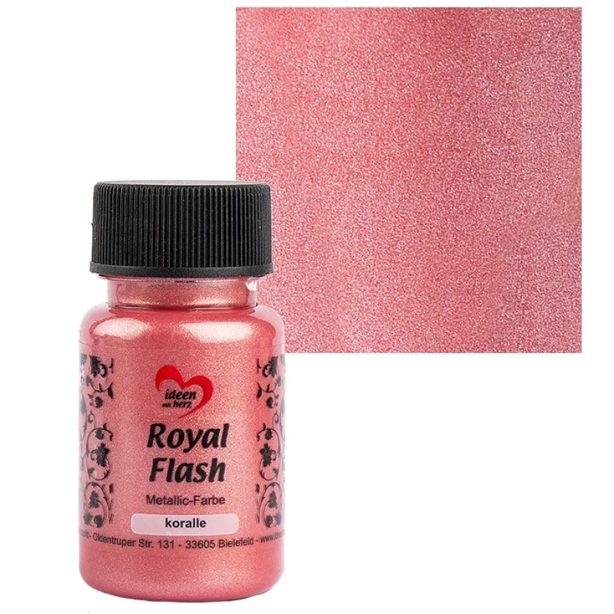Metallic-Farbe "Royal Flash", koralle, 50ml