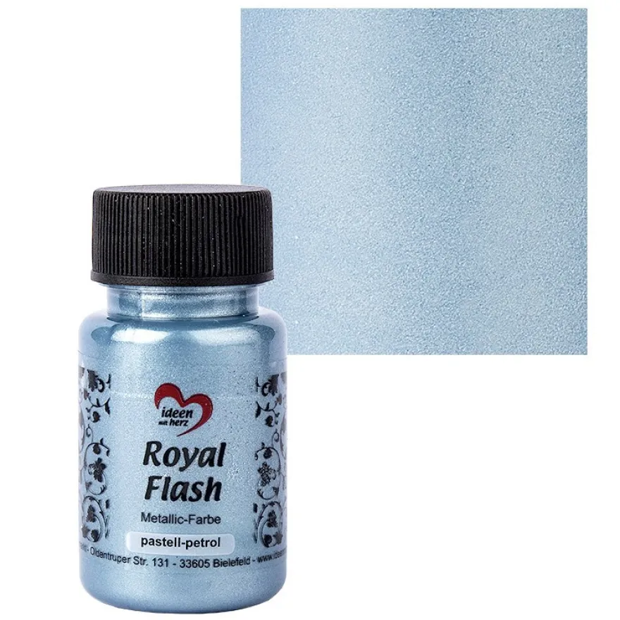 Metallic-Farbe "Royal Flash", pastell-petrol, 50ml