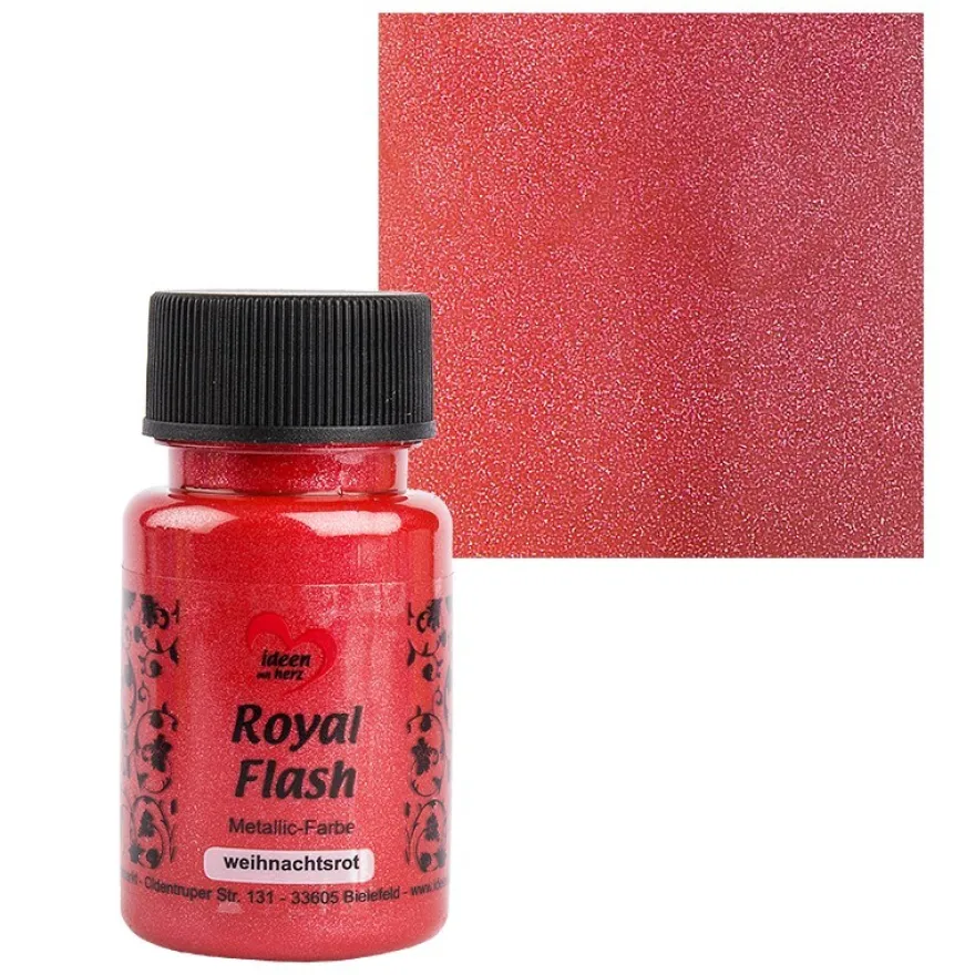 Metallic-Farbe "Royal Flash", weihnachtsrot, 50ml