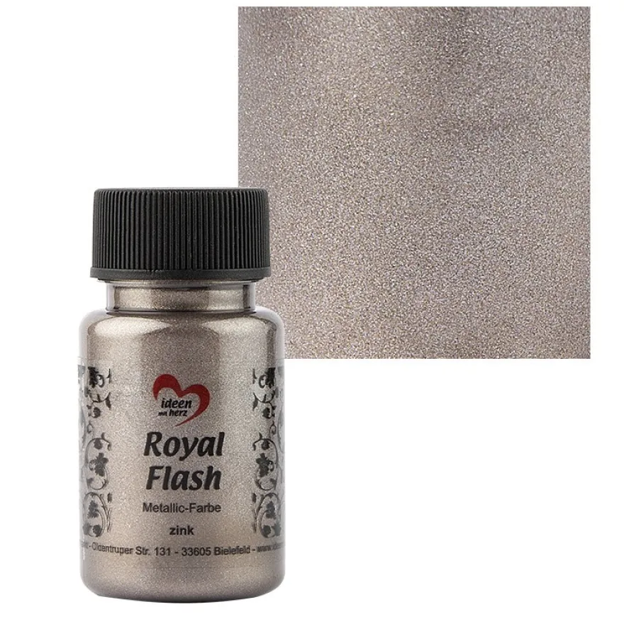 Metallic-Farbe "Royal Flash", zink/taupe, 50ml