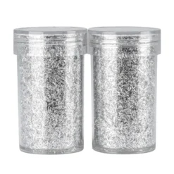 Metallic-Flakes, 2 Dosen mit je 3g, silber