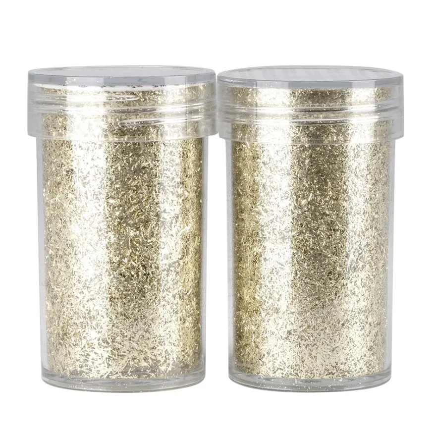 Metallic-Flakes, 2 Dosen mit je 3g, gold