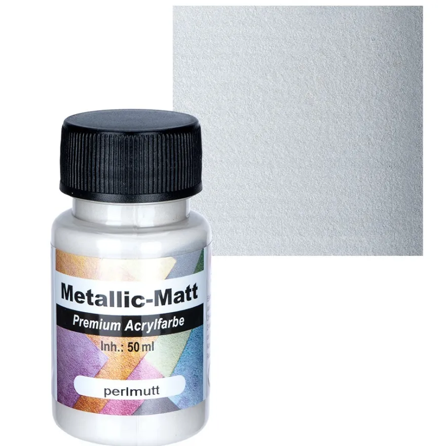 Metallic-Matt, Premium Acrylfarbe, perlmutt, 50ml
