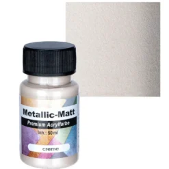 Metallic-Matt, Premium Acrylfarbe, creme, 50ml