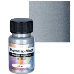 Metallic-Matt, Premium Acrylfarbe, silber, 50ml