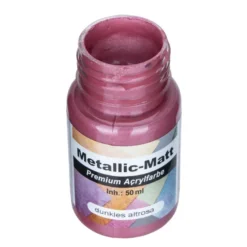 Metallic-Matt, Premium Acrylfarbe, dunkles Altrosa, 50ml