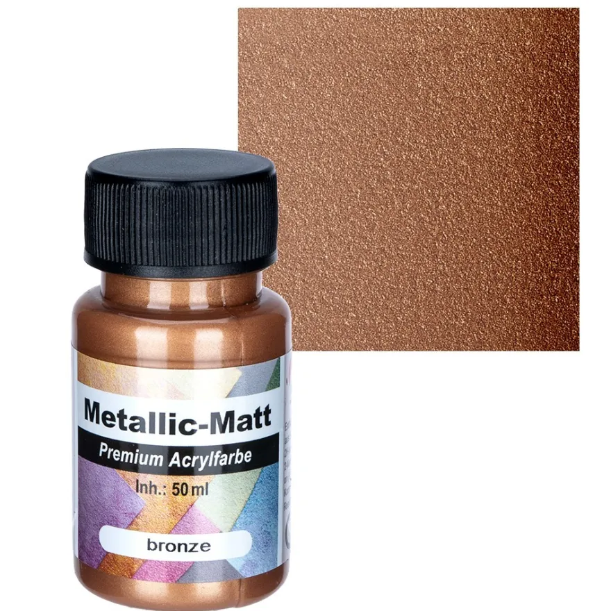 Metallic-Matt, Premium-Acrylfarbe, bronze, 50ml
