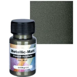 Metallic-Matt, Premium Acrylfarbe, antikgrün, 50ml